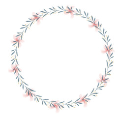 Hand Drawn Gold Colored Flower Wreath. Floral Vector Design Element for Birthday, New Year, Christmas Card, Wedding Invitation.