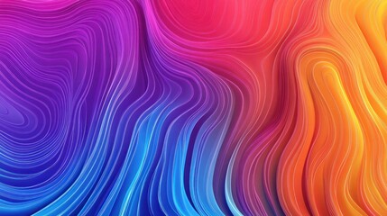 Obraz premium Abstract multicolored fluid wave background with smooth gradient transitions and delicate line details