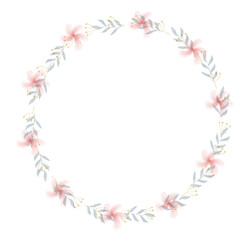 Hand Drawn Rose Gold Colored Flower Wreath. Floral Vector Design Element for Birthday, New Year, Christmas Card, Wedding Invitation, Marketing, Advertising and Presentation.