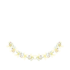 Hand Drawn Rose Gold Colored Flower Wreath. Floral Vector Design Element for Birthday, New Year, Christmas Card, Wedding Invitation, Marketing, Advertising and Presentation.