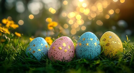 Colorful easter eggs