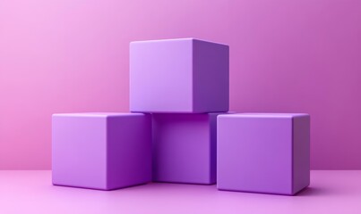 Fototapeta premium Abstract iridescent cubes, layered design, 3d render, Generative AI