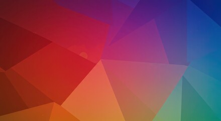 Obraz premium Abstract Geometric Composition: A vibrant and dynamic artwork, featuring a mosaic of colorful geometric shapes, creating a captivating visual experience.