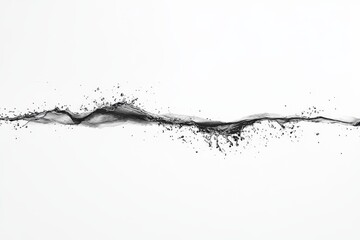 Black liquid splash isolated on white background. (1)