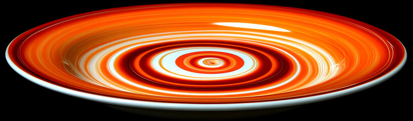 Swirl bowl, dark background, food design