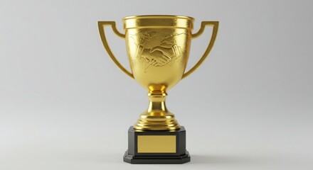 Golden Trophy Symbolizing Business Success - Achievement and Excellence