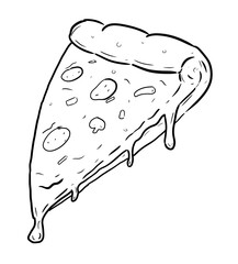 pizza  digital illustration drawing isolated