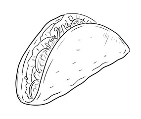 taco  digital illustration drawing isolated