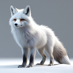 Obraz premium white unique creature fox