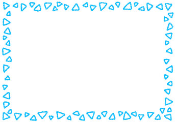 手描きのクレヨン素材　背景　フレーム