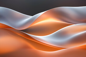 Vibrant waves of silk in warm tones.