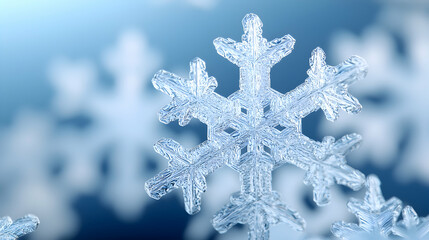 Close-up of a delicate snowflake design