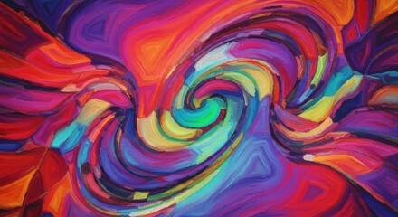 Vibrant swirl of Colors: An abstract artwork explodes with a vivid tapestry of hues, showcasing a dynamic swirl of colors that captivates the eye and ignites the imagination.