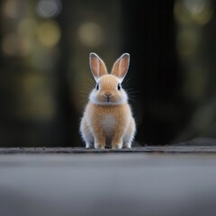 Obraz premium Adorable Fluffy Bunny Rabbit Cute Pet Animal Easter Symbol Wildlife Photography
