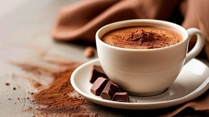 Fototapeta premium Decadent Chocolate Mousse for National Chocolate Mousse Day: Rich and Creamy Dessert in Elegant Presentation