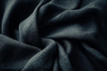Dark Soft Fabric Texture with Smooth and Wavy Patterns