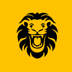 Happy lion logo design