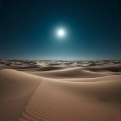 Naklejka premium The desert of the night of the night, and the endless sand hill, and the endless sand hill.