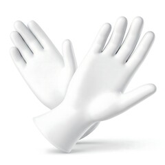 Obraz premium The mock up of blank Gloves isolated on the white background