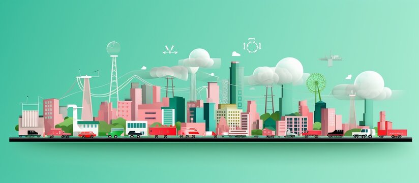 Modern Cityscape: A Vibrant Metropolis Illustration