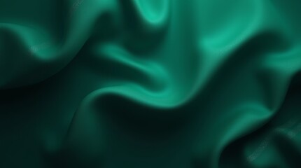 Fototapeta premium Black dark teal jade emerald sea aventurine green abstract background. Silk satin fabric. Glitter shimmer. Color gradient. Line stripe wave shadow. Drapery curtain. Luxury elegant subtle. Blank design