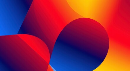 Colorful Abstract Shapes: A vibrant composition of overlapping abstract shapes, featuring a dynamic interplay of colors and forms that evokes a sense of movement and energy.