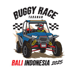 Buggy Extreme Adventure Race Sport vector illustration, good for team  and racing club logo also t shirt design