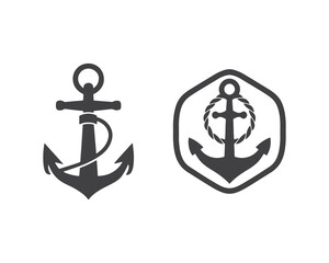 Professional Anchor Icons Silhouette Vector Illustration