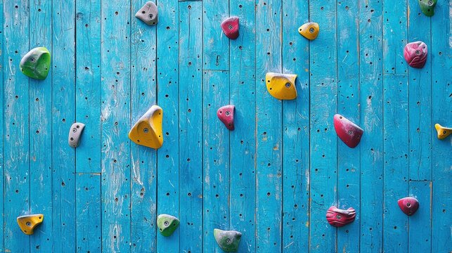 Vibrant climbing wall action indoor gym sports environment close-up