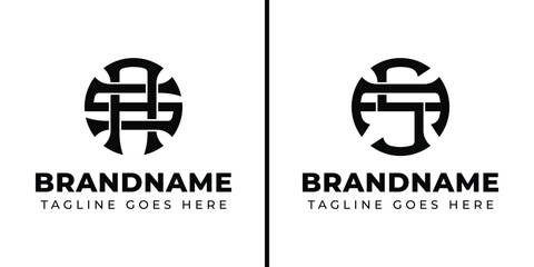 Obraz premium Letters AS and SA Monogram Logo, suitable for business with SA or AS initials