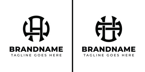 Letters AU and UA Monogram Logo, suitable for business with UA or AU initials