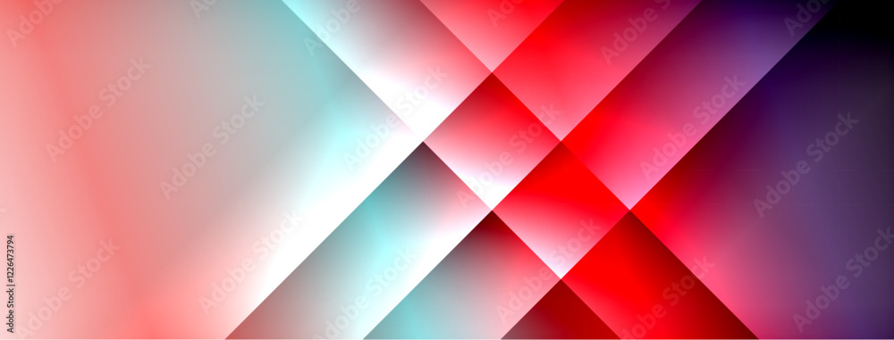 Poster Colorful gradient with lines made of shadow and light. Creative background