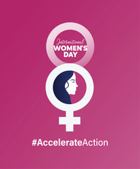 Accelerate action - International women's day concept 2025.