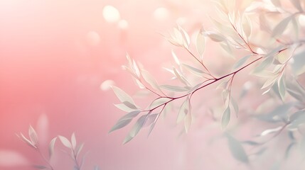 Delicate Willow Branches in Soft Green, Bathed in Warm Sunlight, Symbolizing Renewal and Serenity of Spring