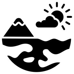 Environment Glyph Icon