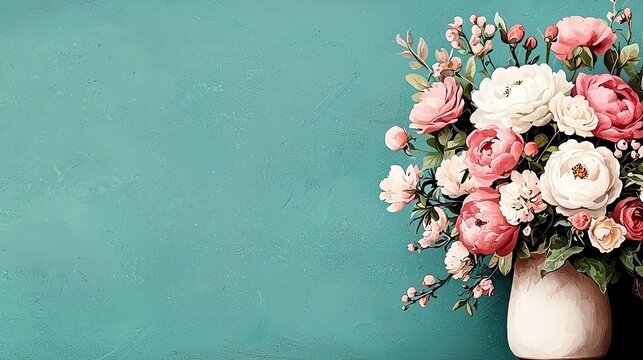 Customizable flower arrangements in a digital planner, adapting to personal styles