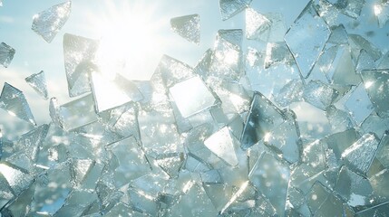 Shattered Ice Crystals: A Glacial Symphony