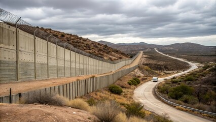a wall on the border with Mexico and America