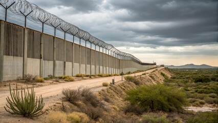 a wall on the border with Mexico and America