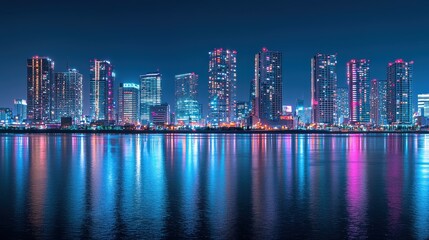 Fototapeta premium Futuristic Tokyo Night Skyline