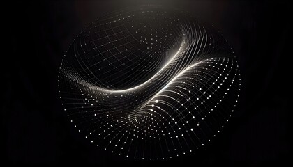 A black background with a soft pattern of tiny glowing dots, arranged in a futuristic grid formation, creating a sleek and modern technology feel.
