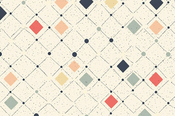 Abstract geometric pattern featuring colorful shapes on a textured background, ideal for design use