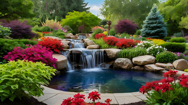 waterfall in the garden