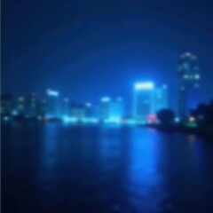 Deep blue bokeh, blurred lights, ethereal feel, elegant, background texture