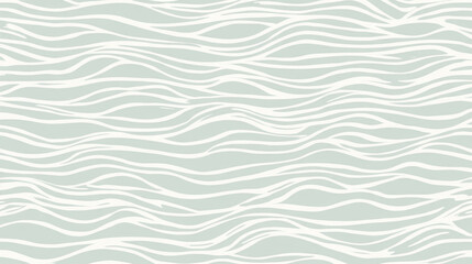 Fototapeta premium Soft flowing lines create seamless wave pattern in flat design, featuring soothing pale green and white color palette, evoking calm and tranquility