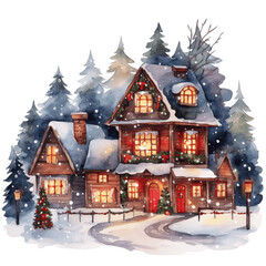 Fototapeta premium Festive Christmas Clipart Vector Illustration | Holiday