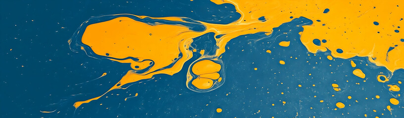 Abstract paint swirl, blue, orange, background texture