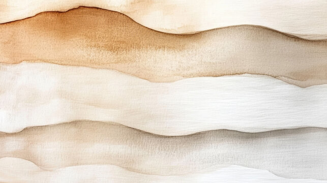 Earthy watercolor gradient with soft sand to pale cream tones, creating calming and natural abstract texture. flowing layers evoke serene and organic aesthetic
