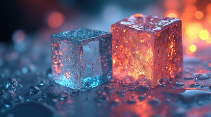 Ice colorful abstract background
