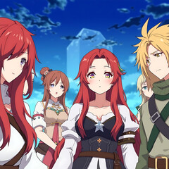 La protagonista femenina de la animación japonesa Isekai está de fiesta.